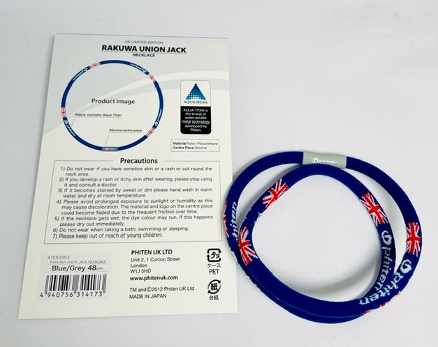 Phiten UNION JACK RAKUWA Necklace