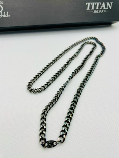 Phiten Titanium Chain Necklace (Titanium carbide coating process)