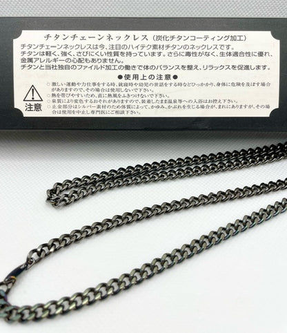 Phiten Titanium Chain Necklace 　(Titanium carbide coating process)